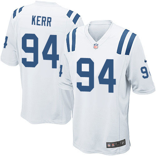 Men's Game Zach Kerr Nike Jersey White Road - #94 NFL Indianapolis Colts